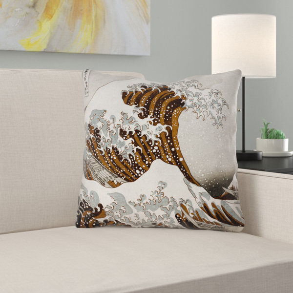 Latitude Run® Raritan The Great Wave Square Concealed Zipper Throw